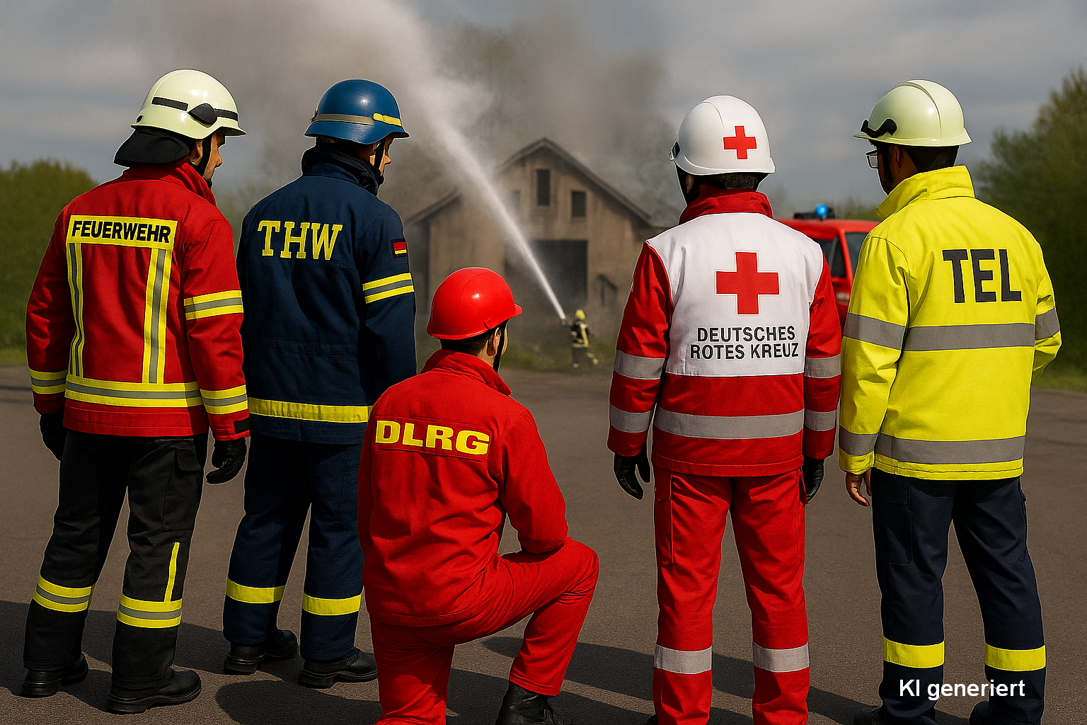Rettungskr&auml;fte (KI-generiert)